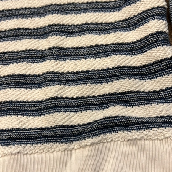 MOTHER blue and white striped long sleeve crew neck - Picture 3 of 10